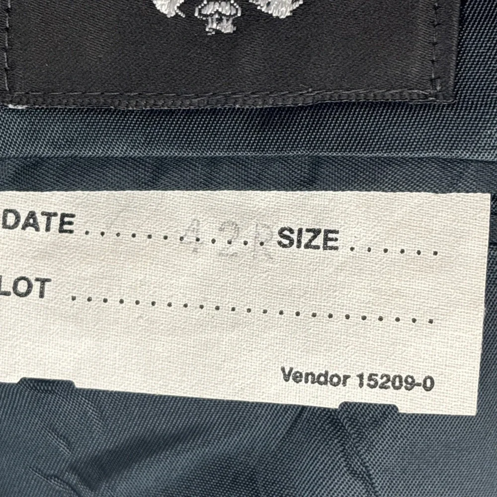 Stafford Men's Gold‎ Button Navy Blue Blazer Sport Coat Jacket Wool Blend 42R